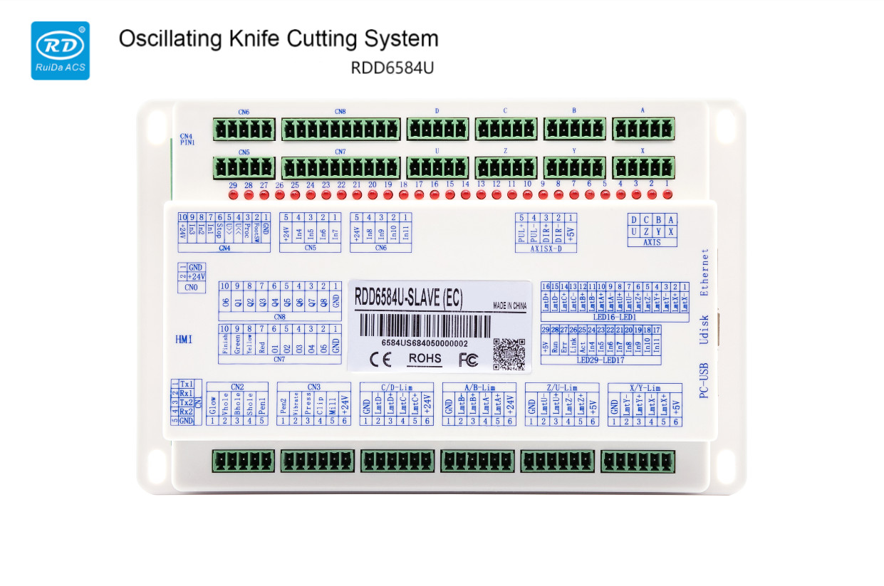 Ruida RDD6584U 16-Axis Oscillating Knife Cutting Controller