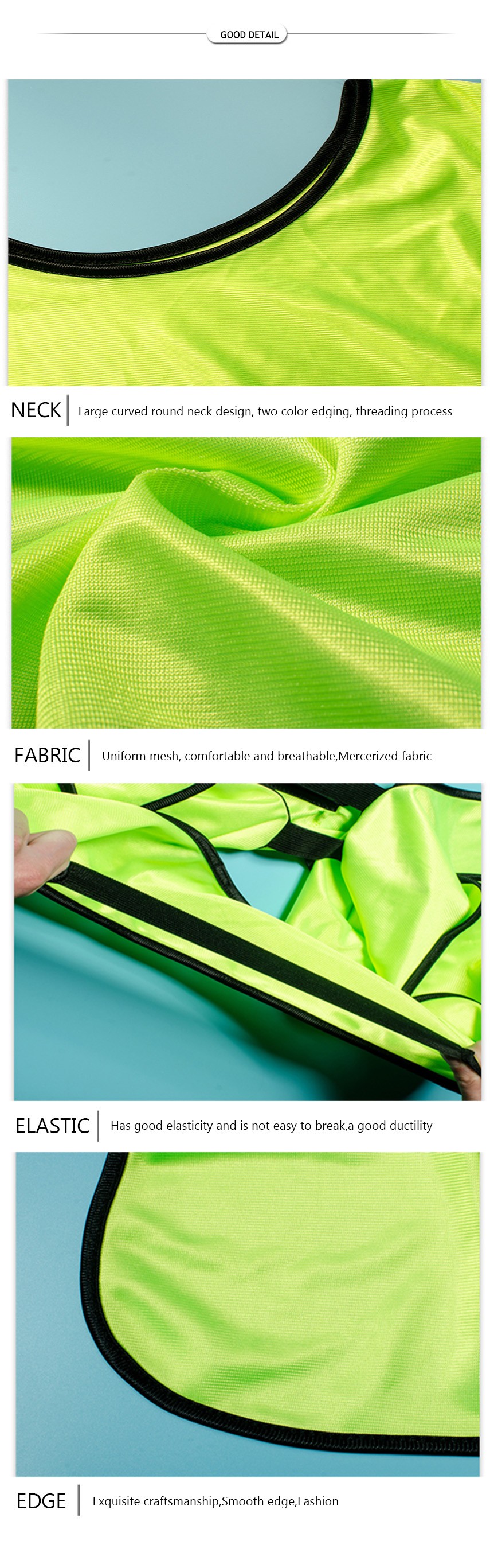 Football uniforms wholesale custom logo printed cheap Pinnies Melee vests Football apiralls wear football training vests against