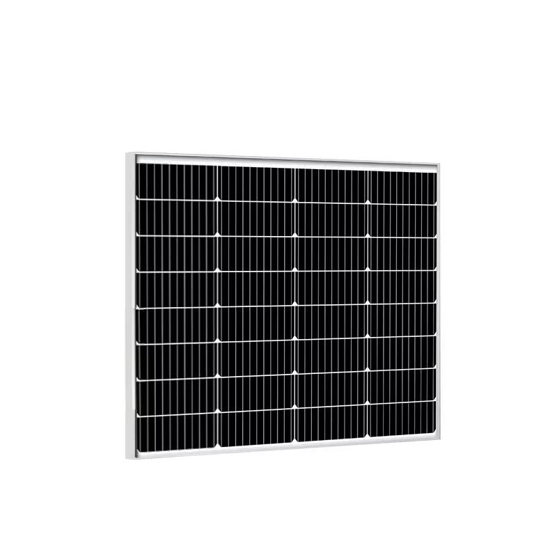 80w PV Glass Solar Panel Off Grid Monocrystalline Photovoltaic Solar Panel For Marine