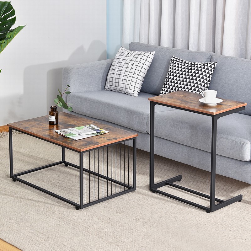 Outdoor Wooden Rectangle Nesting Tables Mdf End Table Ethiopian Dsigner