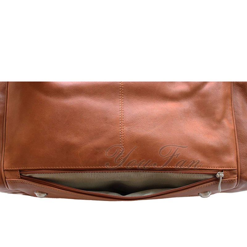 Genuine Leather Travel Duffel Bags Fashionable For Young Men / Women