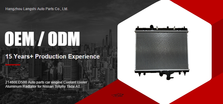 21460-ED500 OE NO. Auto Parts Cooling System Aluminum Radiator for Nissan Sylphy Tiida