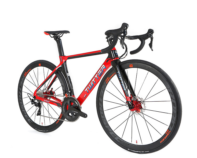 Twitter T10pro Road Bicycle Carbon Fiber Racing Bike RIVAL 22 Speed Alloy Wheel