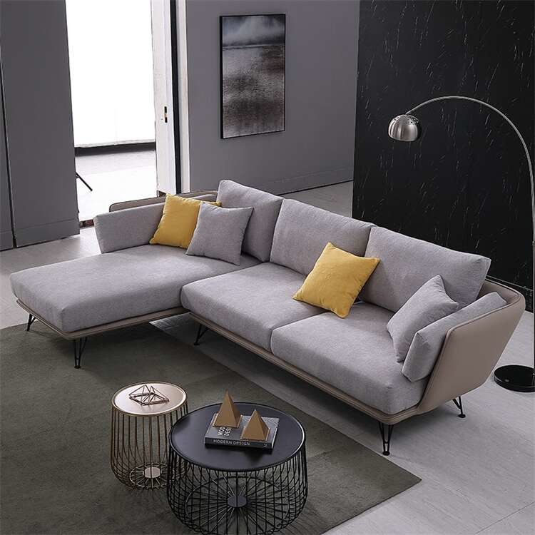 Customized Size Living Room Sofas Sectional With High Density Sponge
