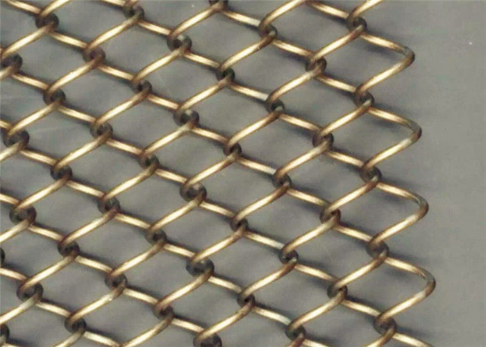 Decorative Aluminum Metal Coil Drapery 1.2MM Wire 6MM Hole Size CE Listed