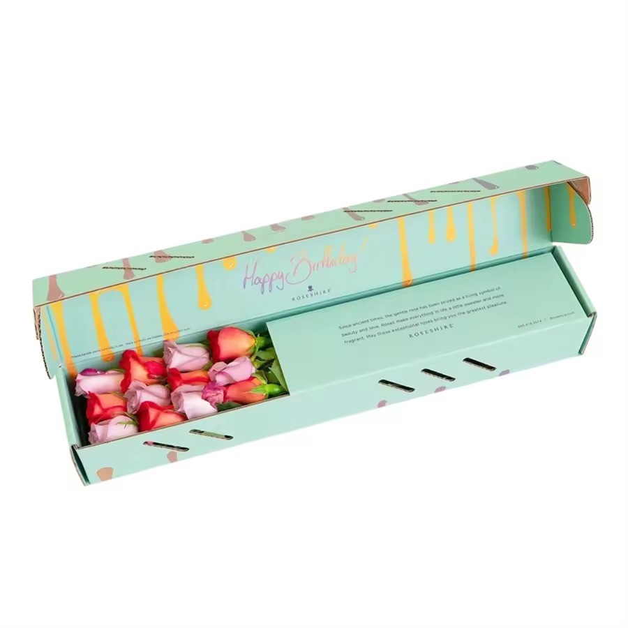 Corrugated Forever Rose Gift Box Paper Fashionable Customize For Ladies