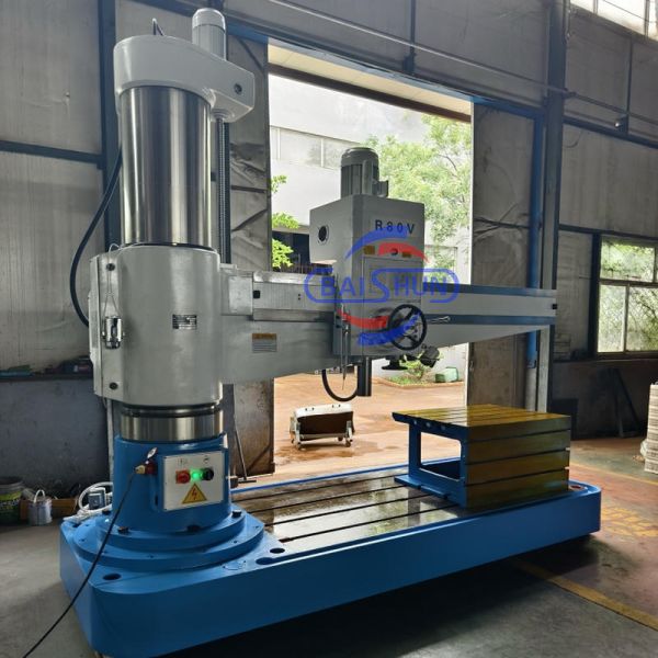 Z3080 Radial Arm Drill Machine with 80mm Max Drilling Diameter, 450mm Spindle Travel, and 360° Radial Rotation Angle