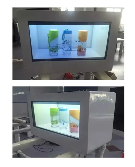 55 Inch Transparent LCD Display Plug And Play With Powerful LED Backlight
