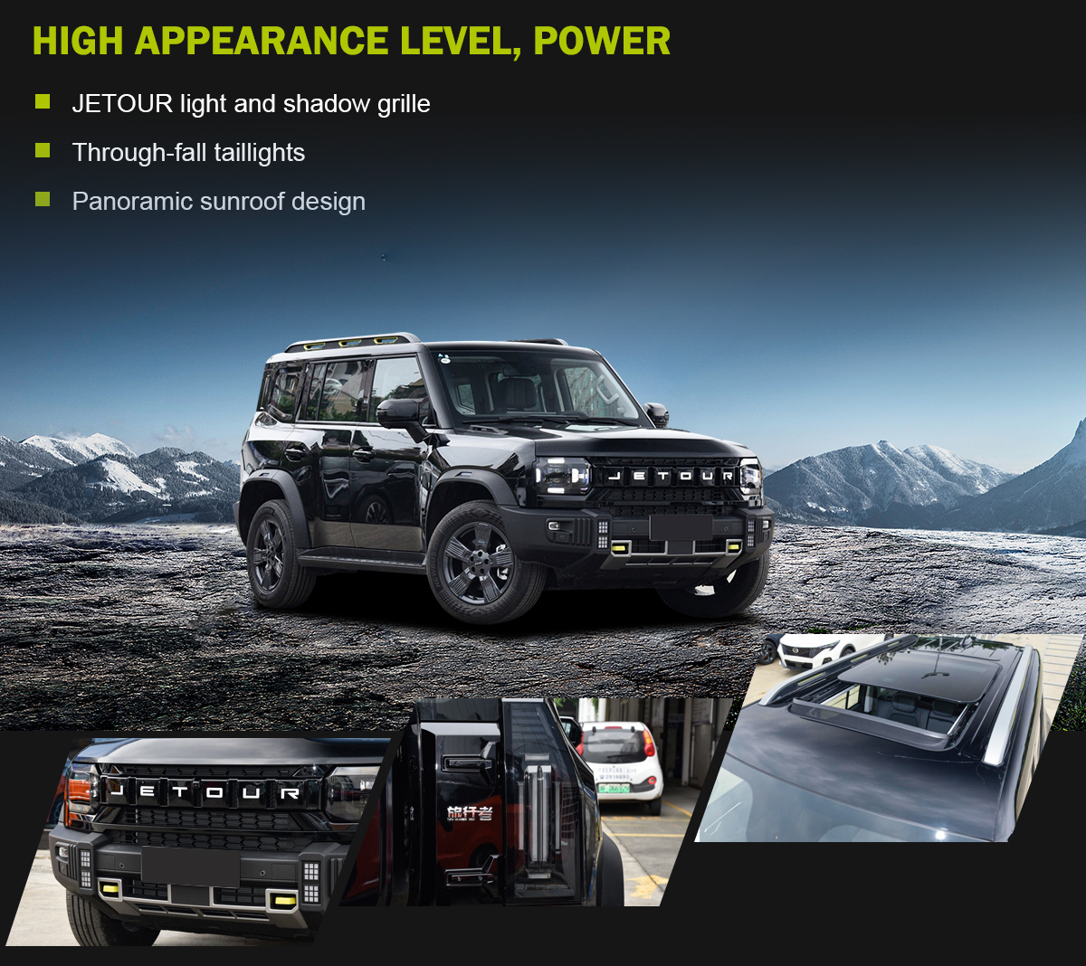 Jetour T2 Traveler Affordable Overseas Version Car with 254 PS Maximum Horsepower and Dark Interior Color