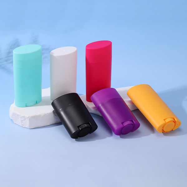 Recyclable Easy to Carry Oval Shape Twist Up Empty Deodorant Stick Container for DIY Refills