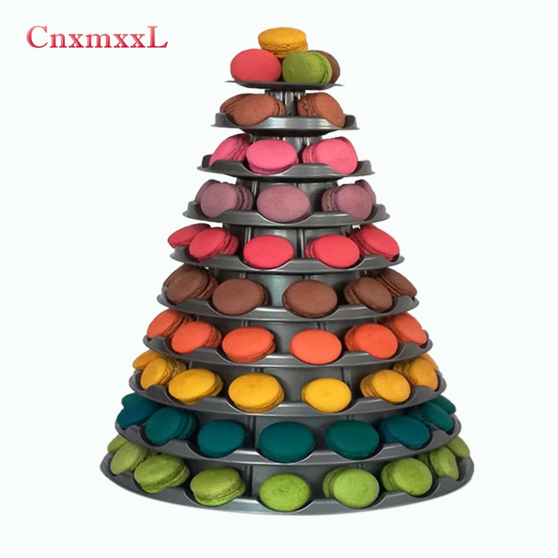 OEM Clamshell 4 Tier Macaron Tower Display Stand For Cake Decoration