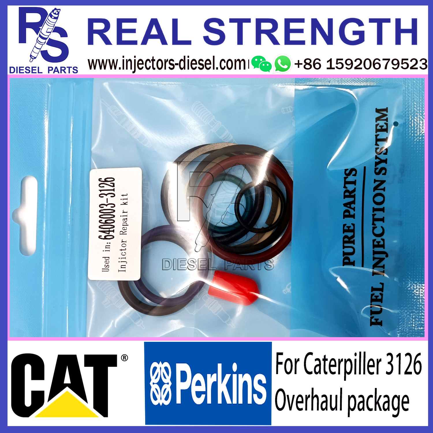 Caterpillar 3126 Fuel Injector O Ring Kit / Injector Rebuild Kits ISO Approved