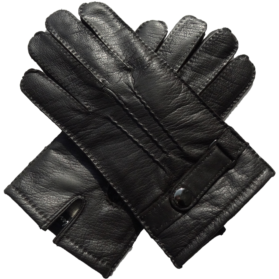 Plain Fashion Mens Soft Leather Gloves Keep Warm Lambskin Sheepskin OEM Design