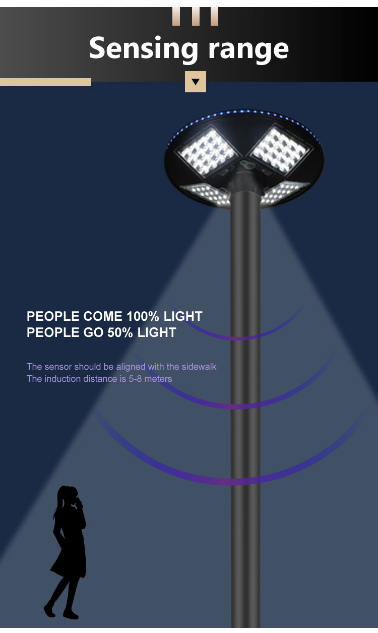 Ip65 Waterproof LED Garden Light Fixtures 150w 300w Abs Housing Solar Garden Lamp