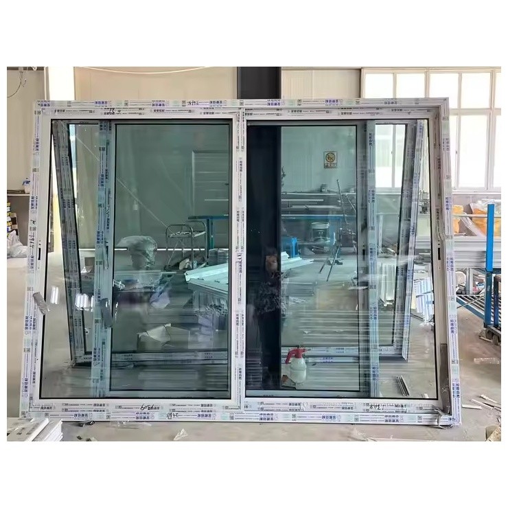 Modern / Classic PVC Glass Sliding Door Waterproof Single Double Glass Doors Exterior