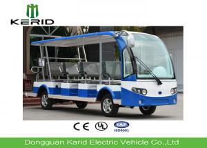 China 14 Seats Electric Sightseeing Car , Electric Tour Bus With Radio And MP3 Player on sale