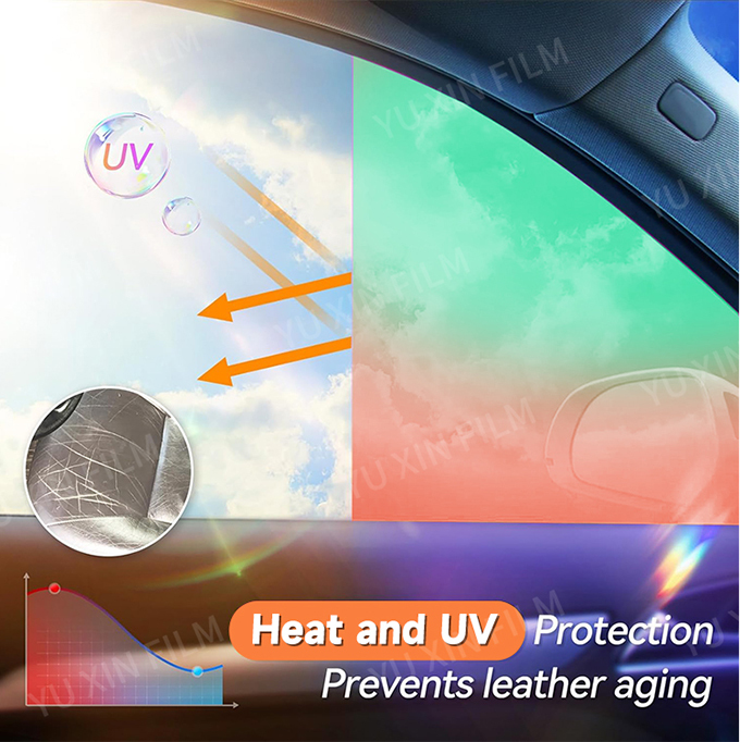 1.52x30m Top Quality Good Heat-resistant Purple Tint Car Chameleon Window Tint Film Glass Film