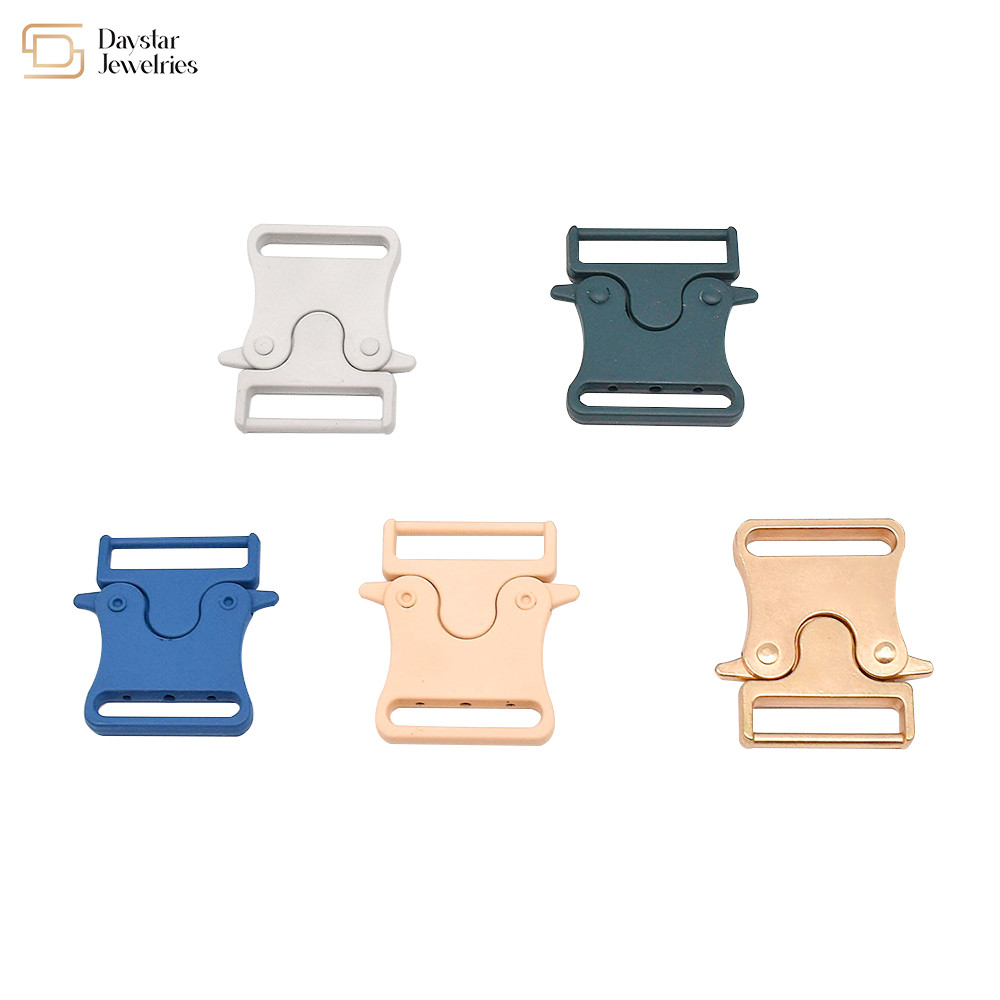 Metal Side Quick Release Buckle , Diy Bag Webbing Replace Horn Military Belt Buckles