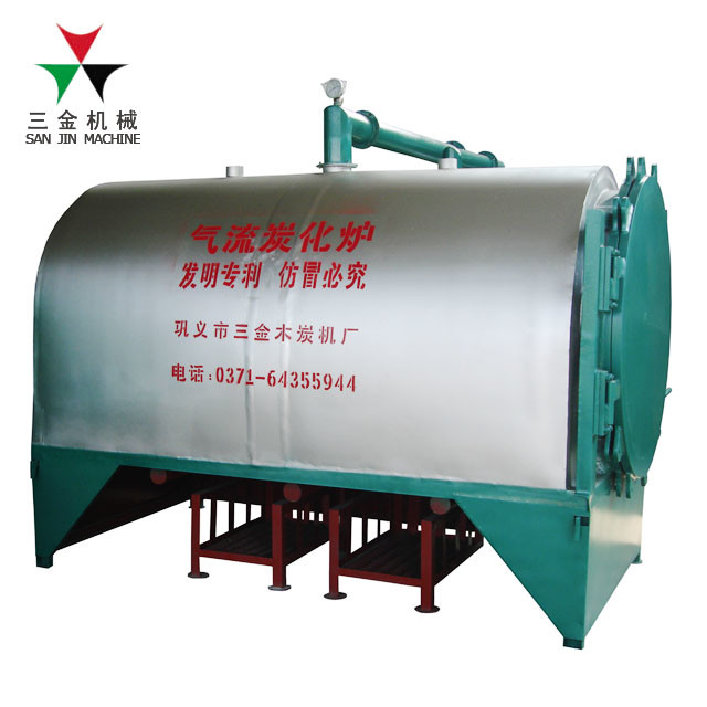 Wood Log Horizontal Airflow Carbonization Furnace For Charcoal BBQ