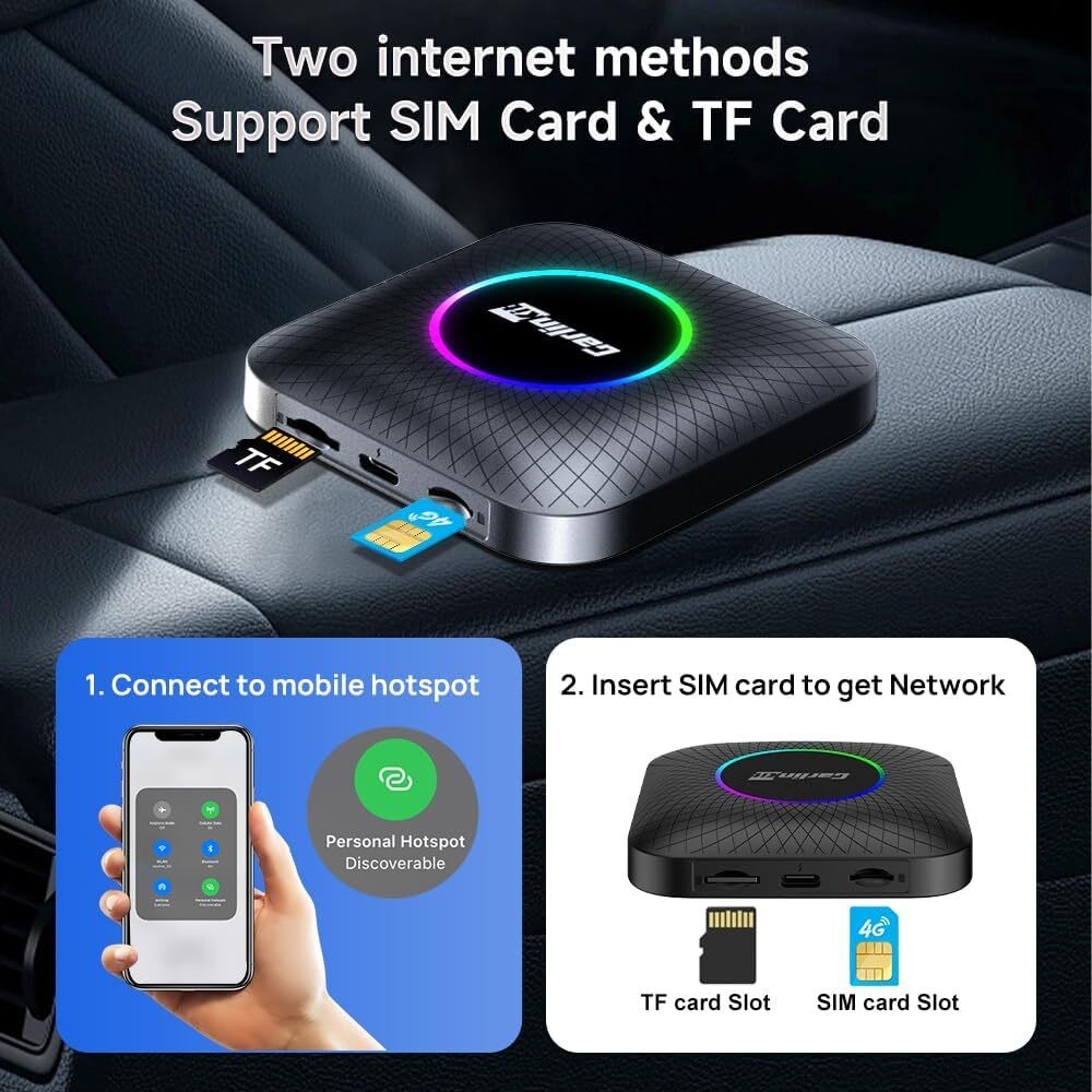Cpc200 Tbox Ambient Usb Ai SDM660 Wireless Adapter Carplay Tv Box 4G 64Gb Up To 512Gb Android 13 Dongle Youtube Netflix