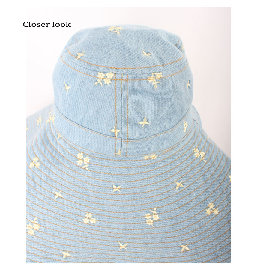 Heavy Washed 100 Cotton 11 Ounce Denim Bucket Hat