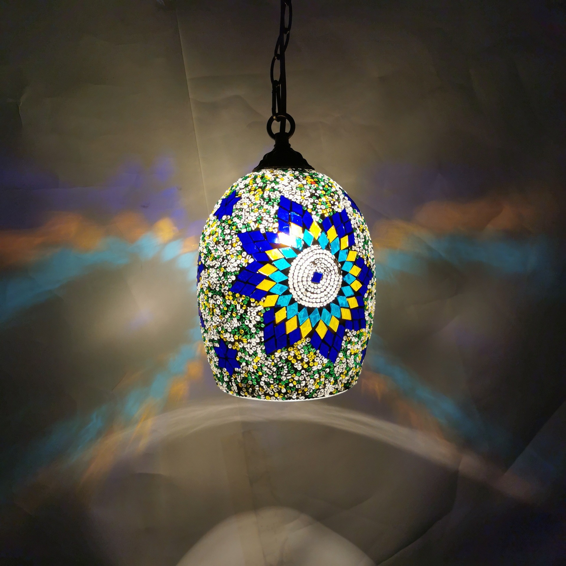 Original Turkish Complex Manual Craft Masac Glass Pendant Lamp(WH-DC-49)