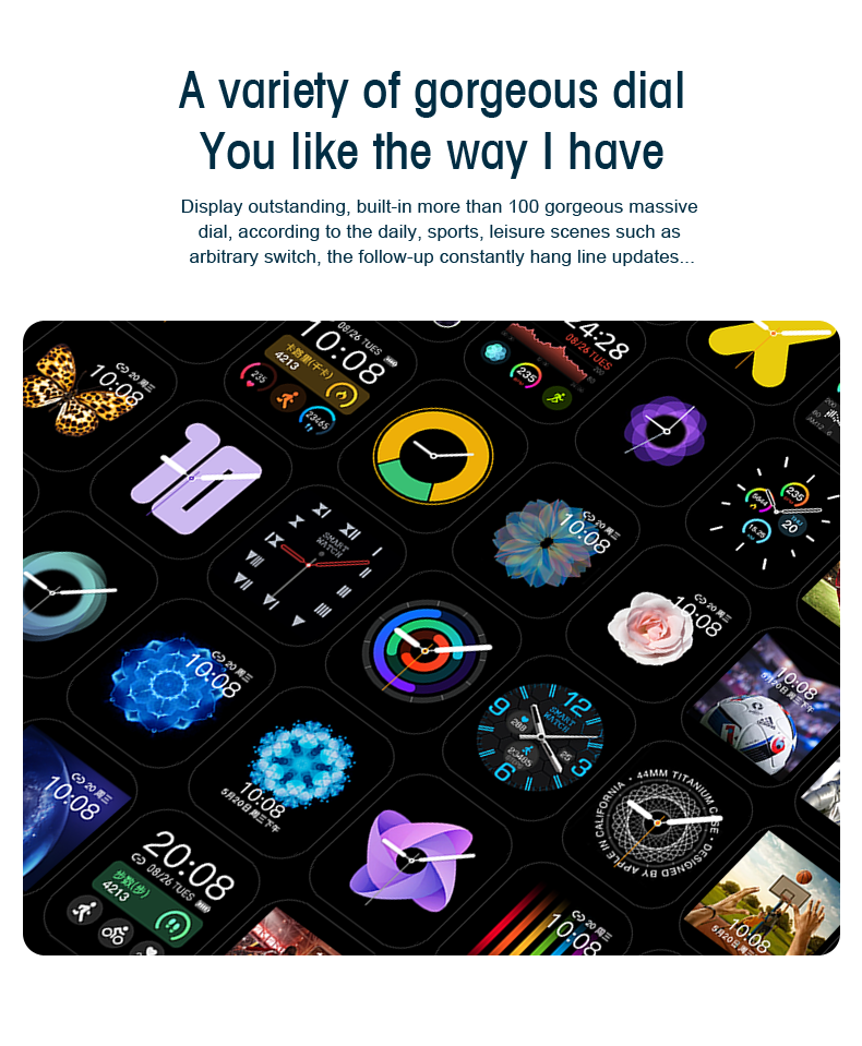 P22 GPS Calorie Count Sport Heart Rate Waterproof Smartwatch For Android IOS Phone