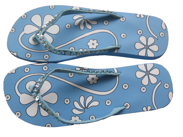 V strap full color printed Women Flip flops thongs slipers manufacturers