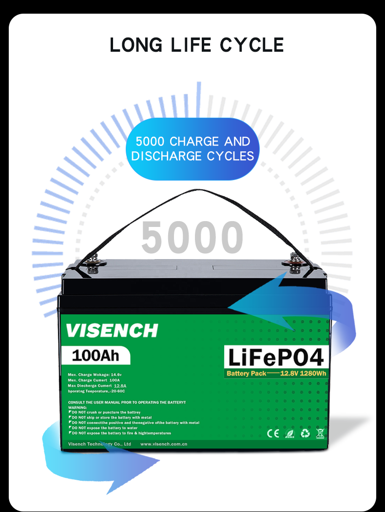 Visench Direct factory high quality 12v 100ah 5KWH 10KWH 48v 100AH lithium batteries