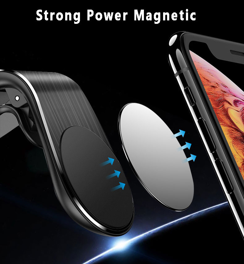 Magnetic Car Vent Phone Mount Anti-Slip Anti-Scratch Super Strong Magnets 360 Degree Rotation