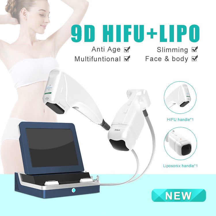 9D HIFU Liposonic 2 In 1 HIFU Machine Anti Aging Wrinkle Removing Skin Tightening Weight Loss