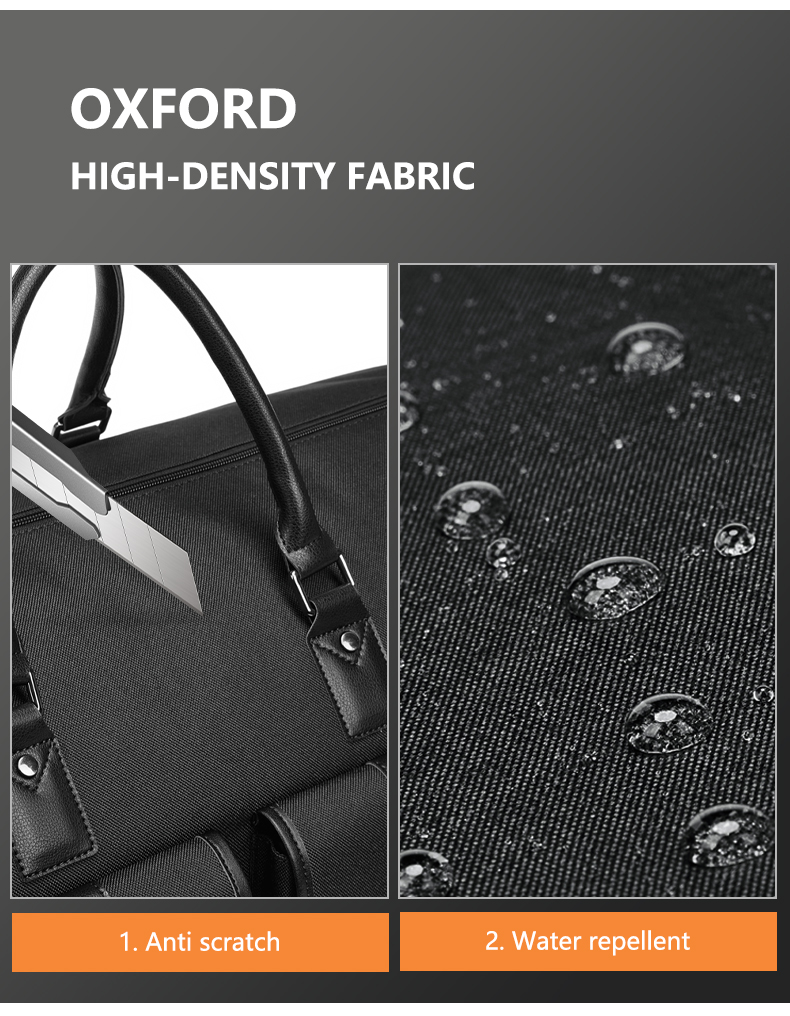 Fashionable Men Waterproof Duffle Bag With Shoe Compartment Anti Scratch