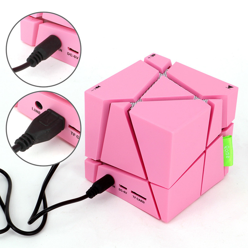 Home Theater Wireless Speaker System Mini Cube Super Bass Stereo Audio Loud Wireless Speaker Support TF Card For Smartph