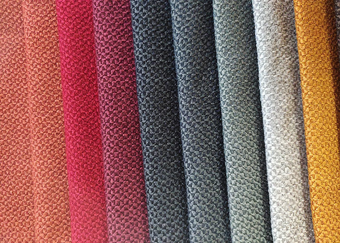 145cm Solid Color Upholstery Fabric RoHS Polyester Chenille Blend