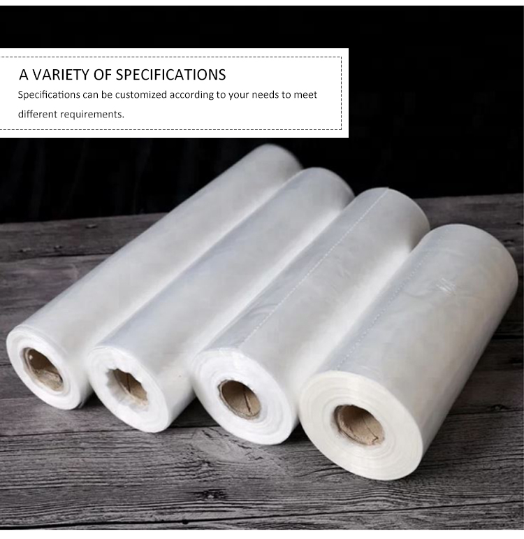 Clear Food Packing Flat Poly Bags On Rolls Bio Degradable HDPE Material And Thickness 5-100 Mic