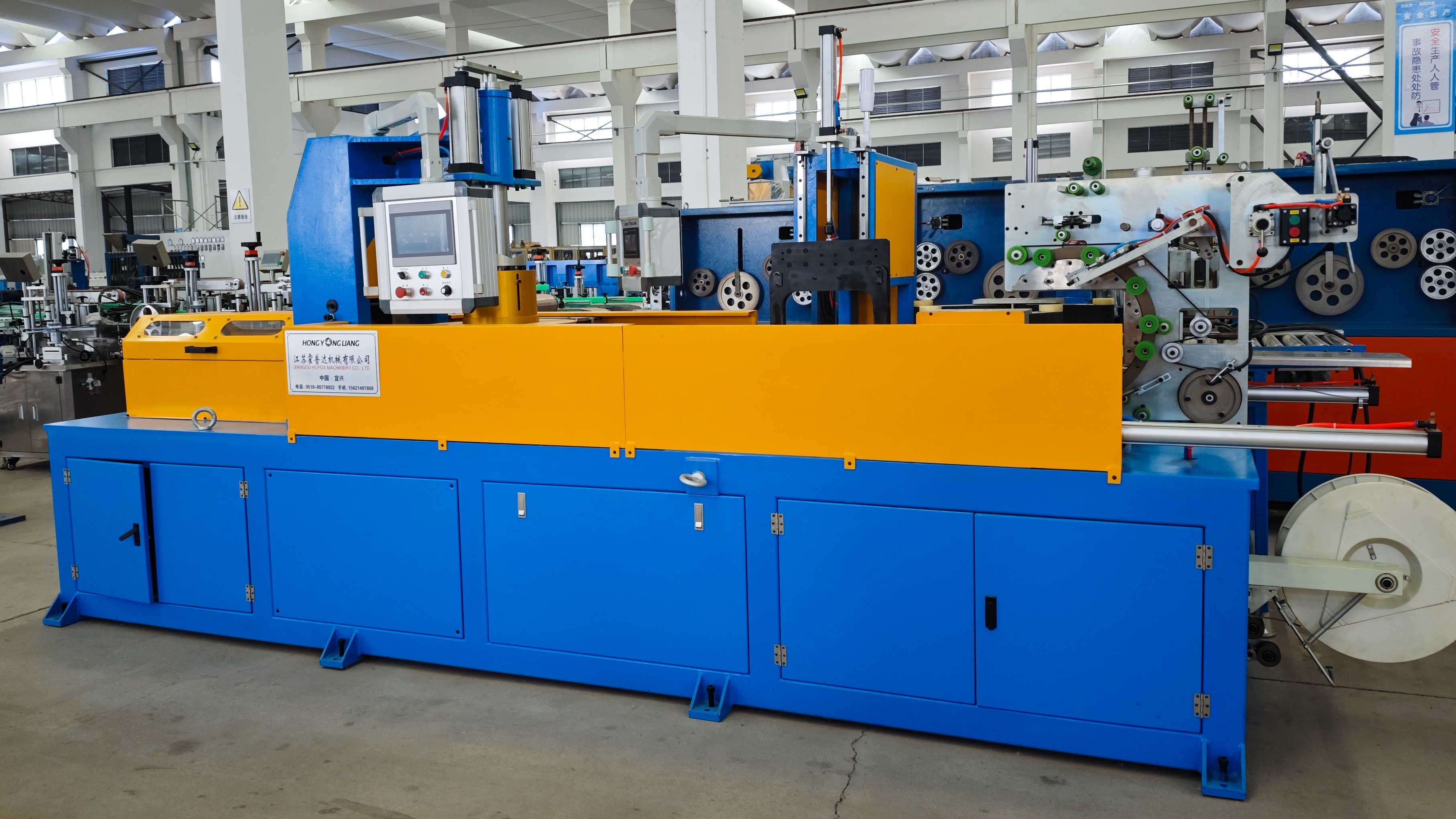 1860 cable coiling machine automatic winding , integrated strapping and wrapping with film