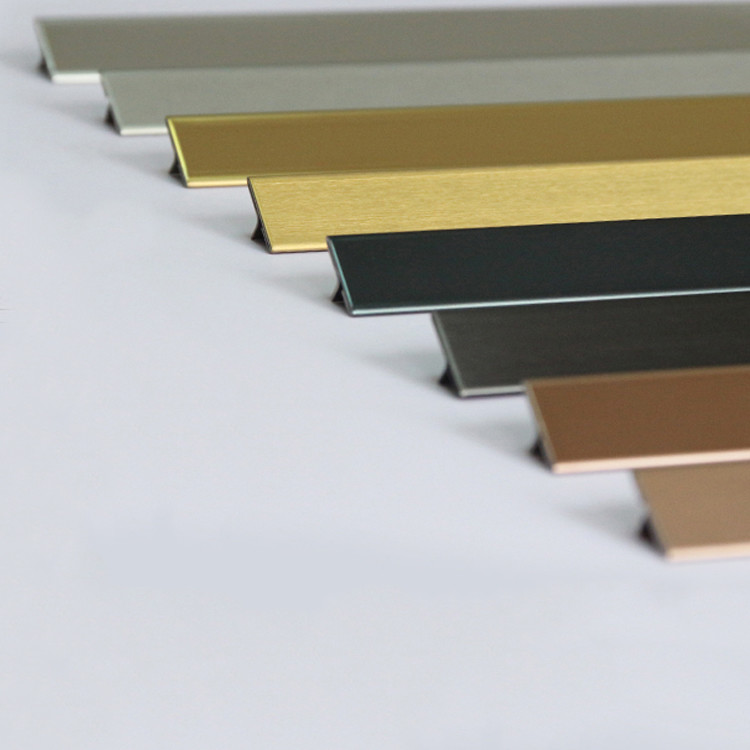 316L Stainless Steel Floor Transition Strip 2.7m 2.8m T Type For Decorative Indoor