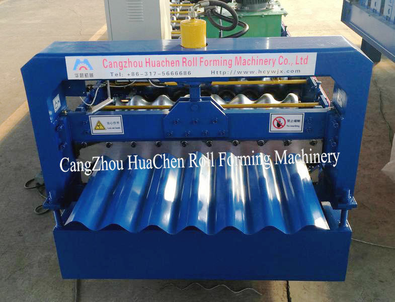 Steel Silo PPGI Corrugated Roll Forming Machine For 0.7mm Roof Sheet