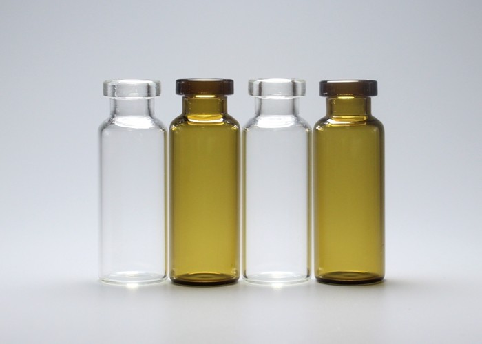 4ml Clear or Amber Empty Medicinal Tubular Glass Vial Bottle Container