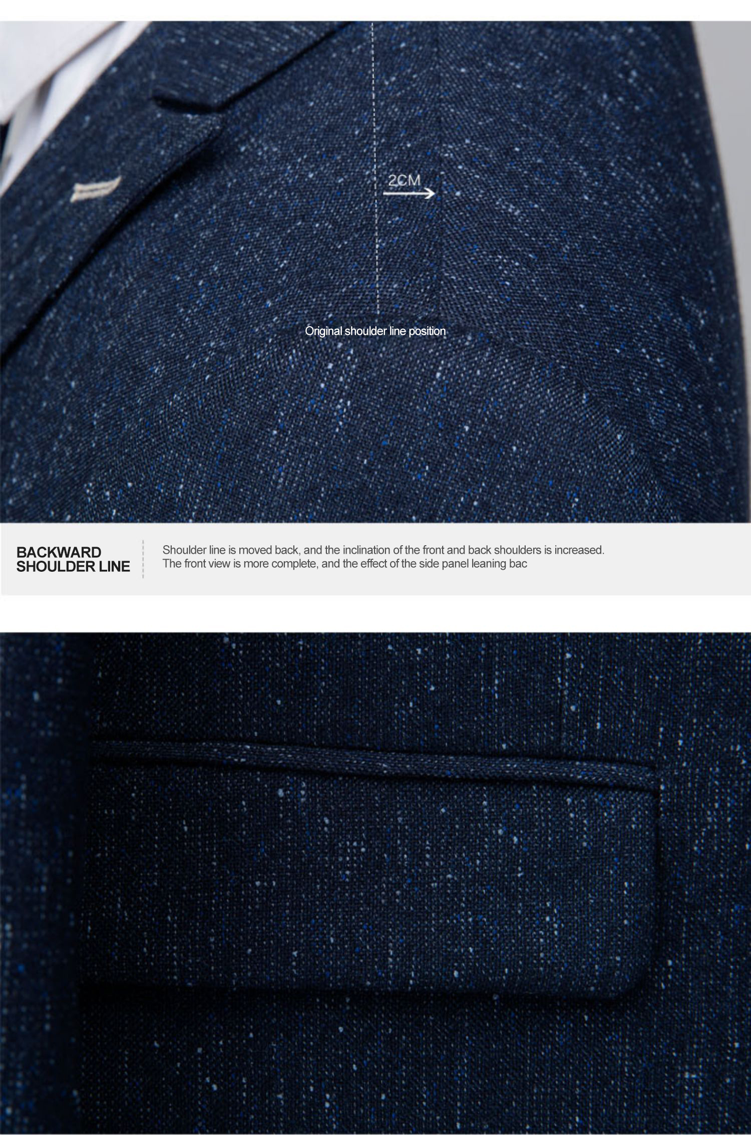Men's Three-Piece Tuxedo Style Suit Slim Fit British Business Small Suit in Wool/Silk