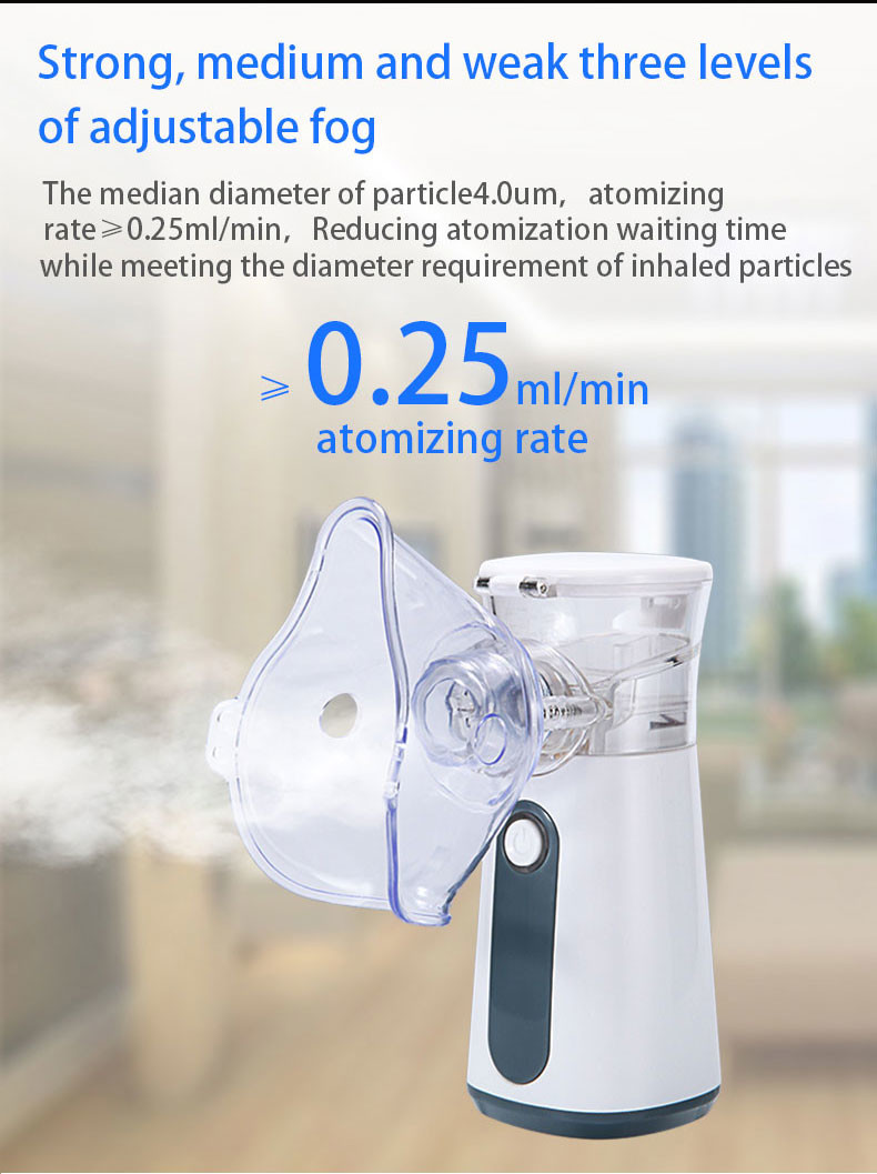 Kids Portable Ultrasonic Mesh Nebulizer Fine Particles Handheld Nebulizer For Asthma