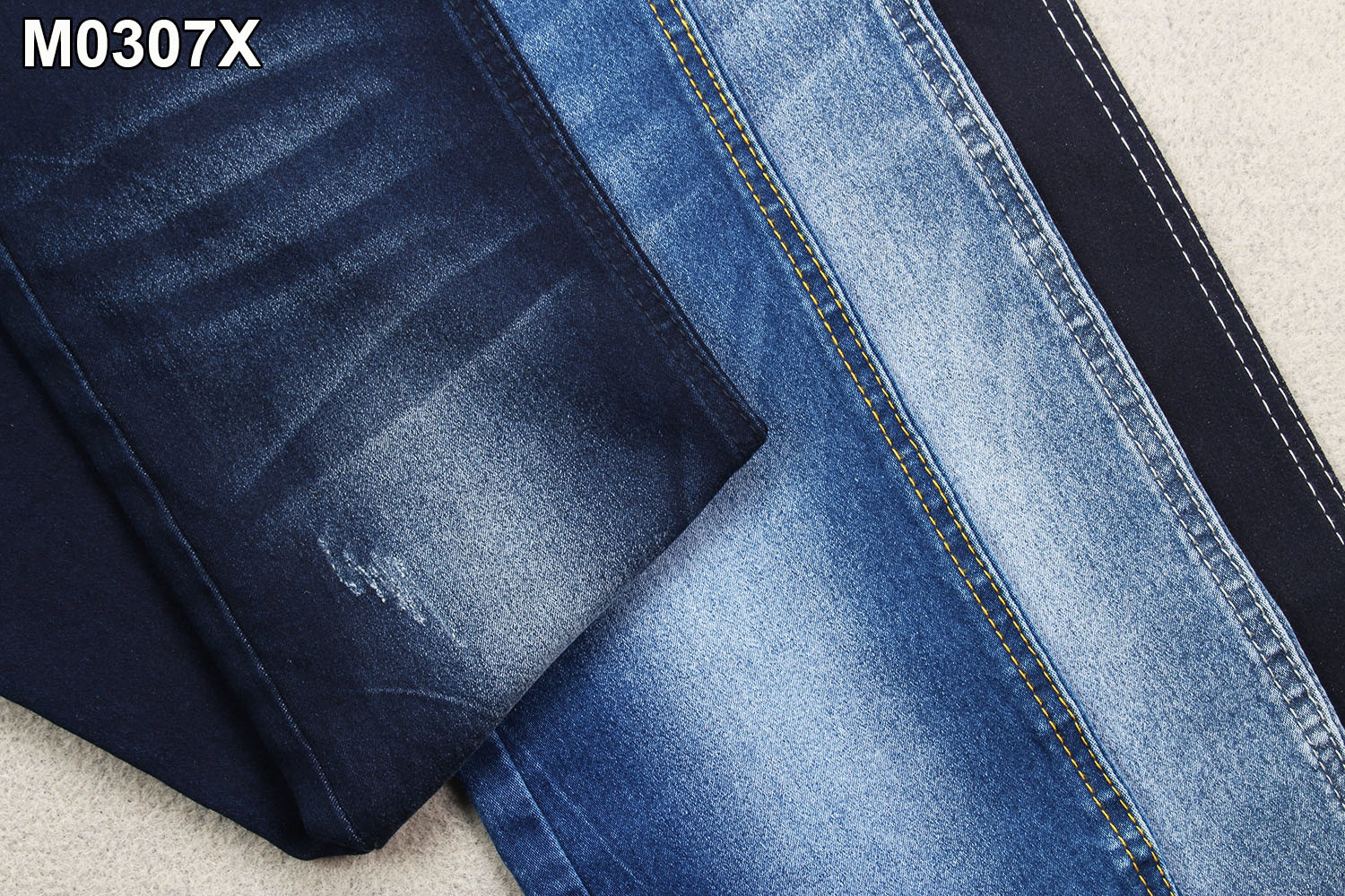 9.3 Ounce Soft Satin Denim Twill Fabric Satten By The Yard