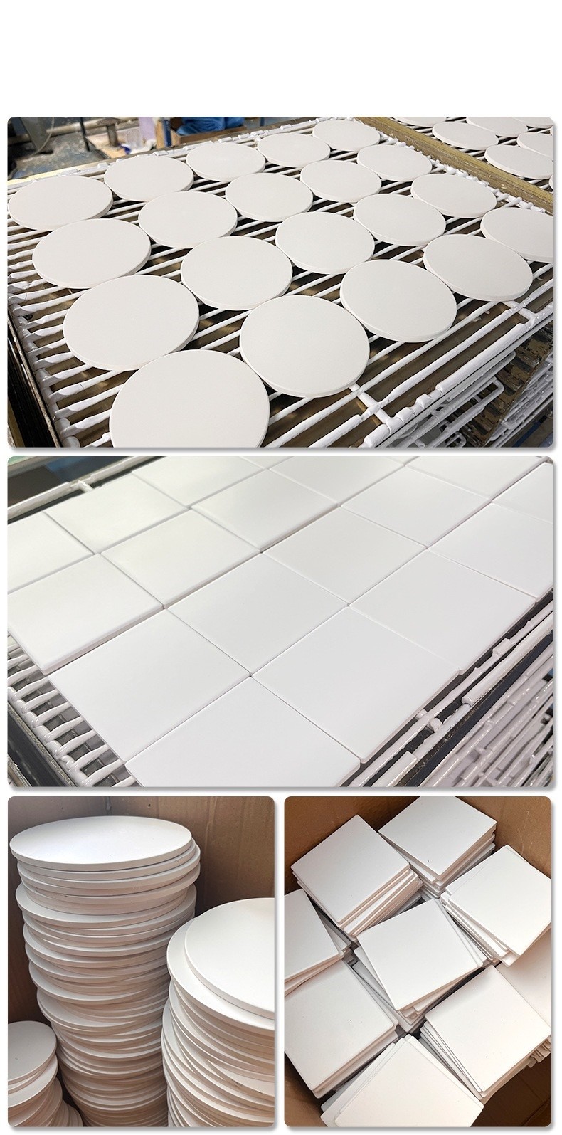 Blank Coated Round Shape Sublimation Ceramic Coaster For Sublimation Printing