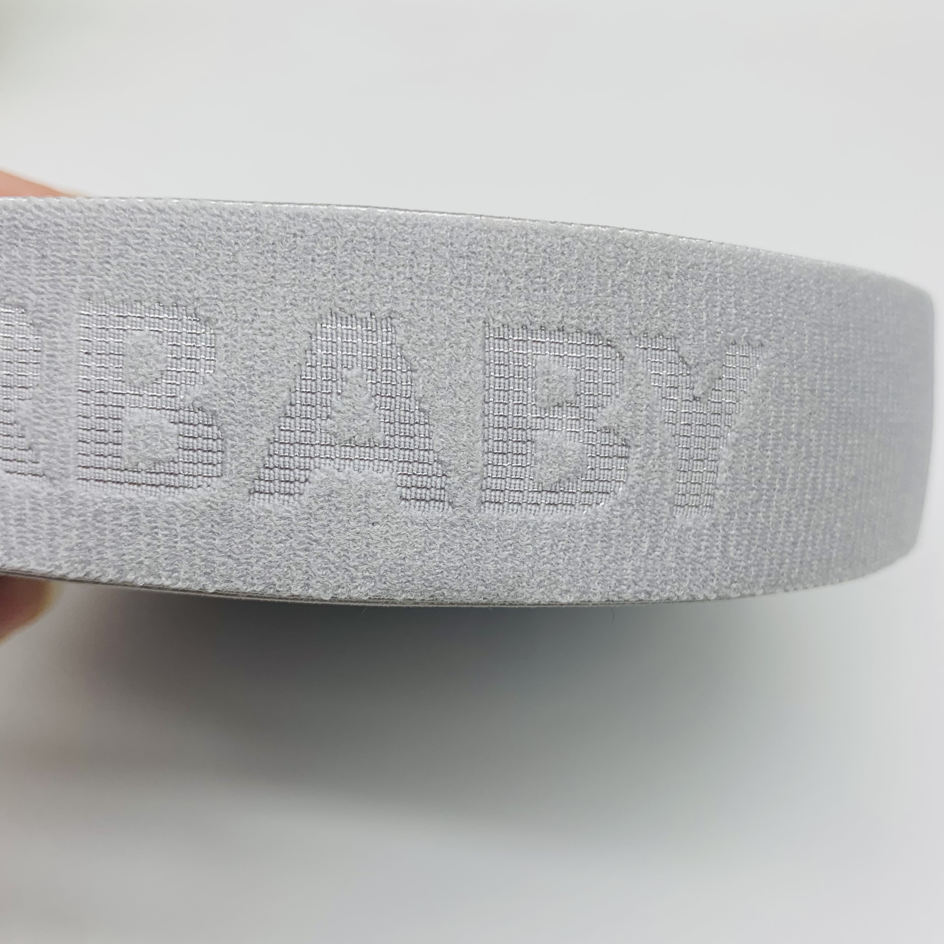 Custom logo Nylon/Polyester Woven Knitted Jacquard Ribbon Soft Elastic Band webbing For Underwear Boxer Waist band Belt
