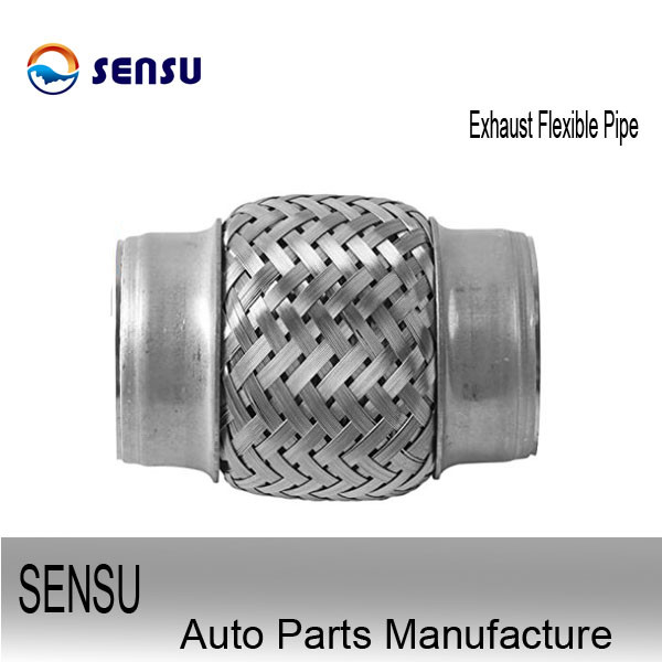 50*100mm Double Braids Flexible Automotive Exhaust Pipe High Durability