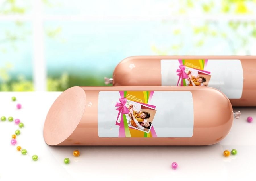 Printable Customized Artificial Plastic Sausage Casings Food Packing Film PA / PE PVDC Casing