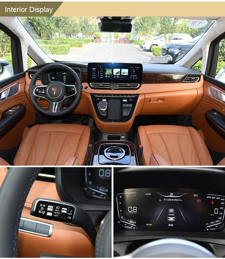 2023 Hongqi HQ9 5-door 7-seat Max Speed 200km/h Petrol Car with L2 Aided Driving and Multi-link Rear Suspension