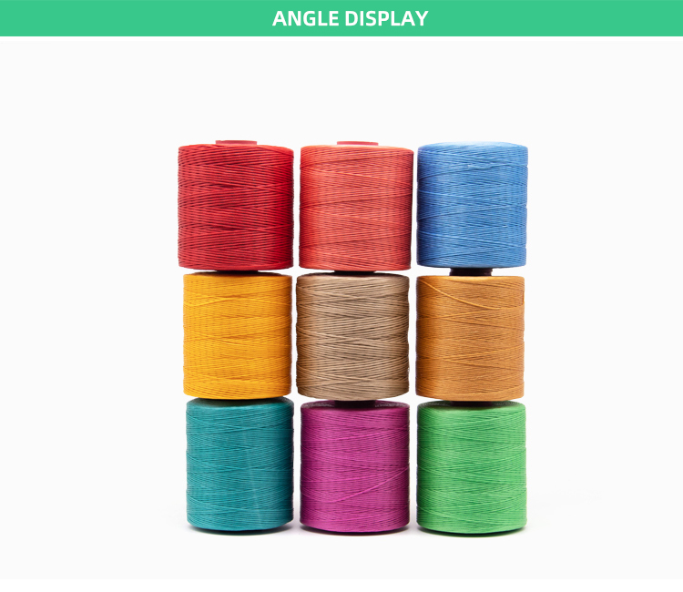210D/1*16 Waxed Thread 1mm Polyester Thread for Steering Wheel Sewn Chemical-Resistant