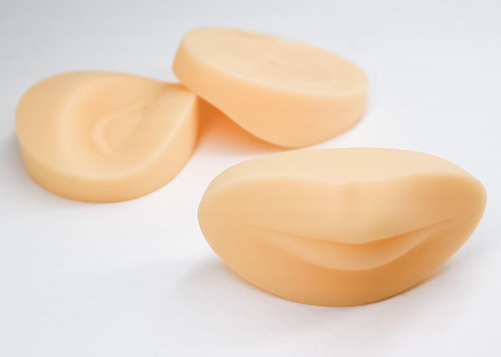 Yellow Silicone 3D Permanent Makeup Practice Skin Eyes And Lips Parts For Tattoo Mannequin Head