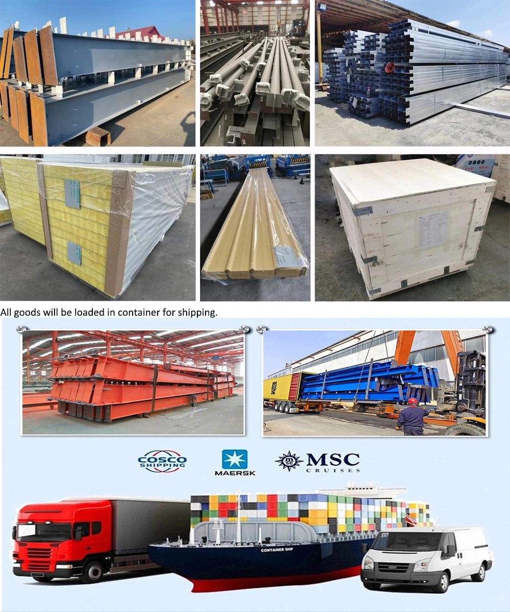 Light Steel Structure Prefabricated Metal Construction Building for Storage Shed Prefab Warehouse (SS-47)